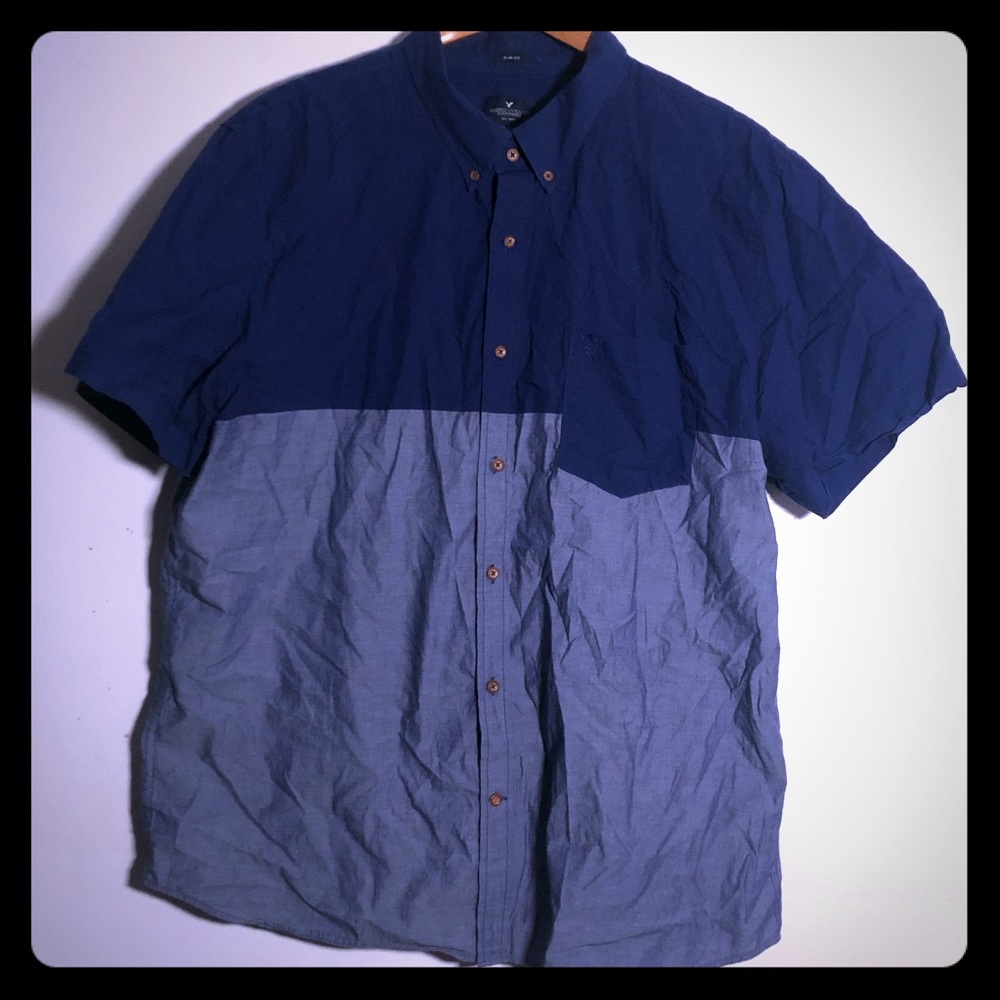 American Eagle Short Sleeve Button Down